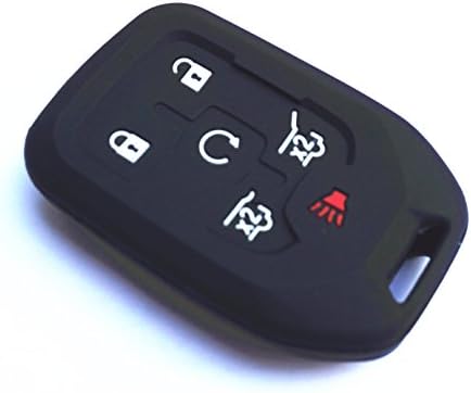 WFMJ crni Silikonski Smart Remote 6 tasteri držač poklopca za ključeve za 2015 2017 GMC Sierra Yukon XL Chevrolet Tahoe Suburban
