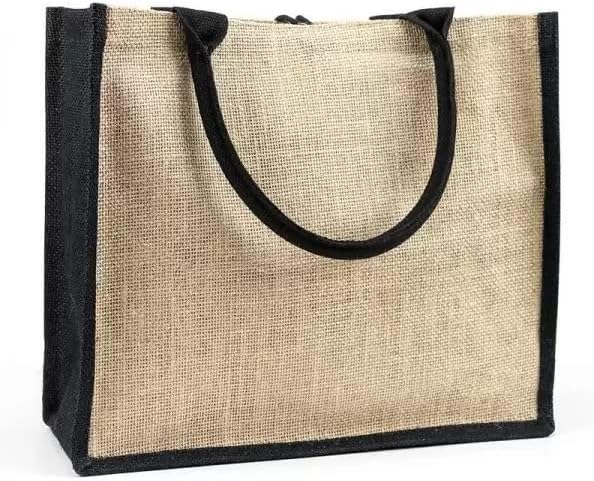 Visoka Kvaliteta14x14 x6 torba od jute za višekratnu upotrebu sa ručkama za darivanje, vjenčanje, kupovinu namirnica, izlet na plažu