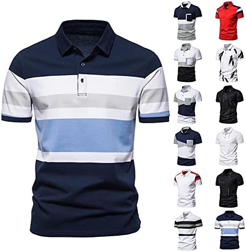 Muški polo majica casual ovratnika ured za golf majica kratkih rukava klasični rezni atletski vrhovi