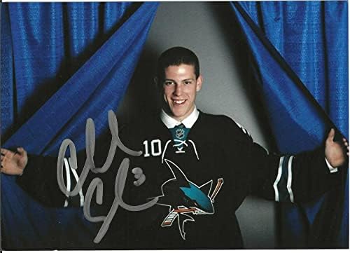 Charlie Coyle potpisao San Jose Sharks Nacrt 5x7 fotografija # 4 Boston Bruins rano auto - autogramirane NHL fotografije