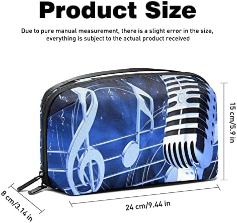 Torbica za nošenje putna torbica torba USB kabl Organizator džepni dodatak Zipper novčanik, Muzika plave muzičke note