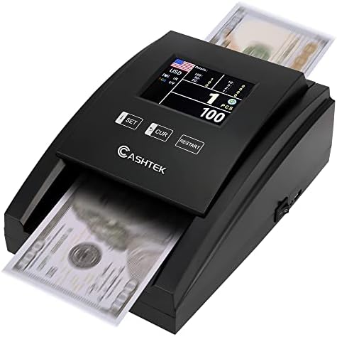 Cashtek prenosiva mašina za otkrivanje krivotvorenih novčanica, automatsko brojanje vrijednosti u 4 smjera, kompaktan krivotvoreni novac