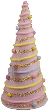 Decembar Diamonds Cotton Candy Land 19 Pink Candy Swirl Cone Tree