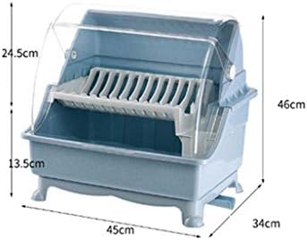 Jahh plavi nosač za zdjelu - kuhinjski pribor za gadni softver, kutija za odlaganje posude Kućni plastični nosač za prašinu