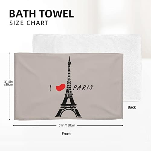 CutedWarf I Love Paris Bath ručnik kupaonica upijaju ručnike za ručnike meke vrhunske pranja brzo suho