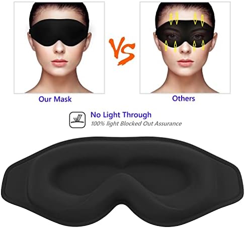 Emicute 3D maska ​​za spavanje za žene Muška navlake za oči, Super Comfort Eye maska ​​za prostepenje za
