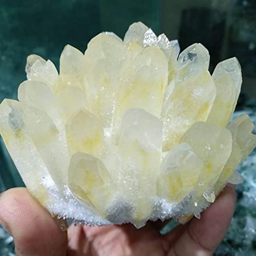 XuQuli 600 grama prirodnog prekrasnog žutog tibetanskog kvarcnog kristalnog klastera uzorak od velikog izbora