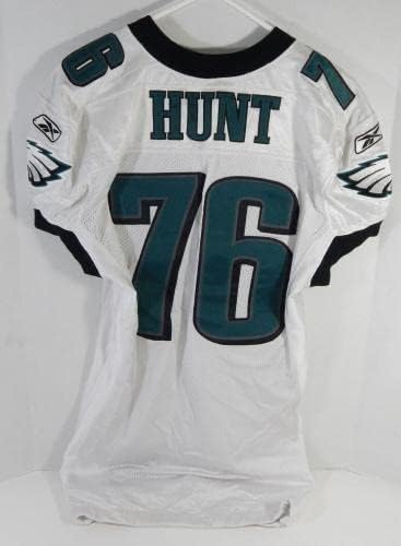 2010 Philladelphia Eagles Phillip Hunt # 76 Igra Izdana bijeli dres 50 + 6 715 - Neidređen NFL igra Rabljeni dresovi