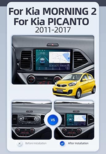 Android 11 Auto Radio Stereo za Kia jutro 2 picanto 2011-2017 9 inčni ekran osetljiv na dodir ugrađen u