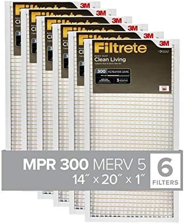 3m filter za smanjenje prašine za vazduh [Set 6] Veličina: 25 V x 14 Š x 1 D & 3m 20 u. H x 14 in. Š x 1