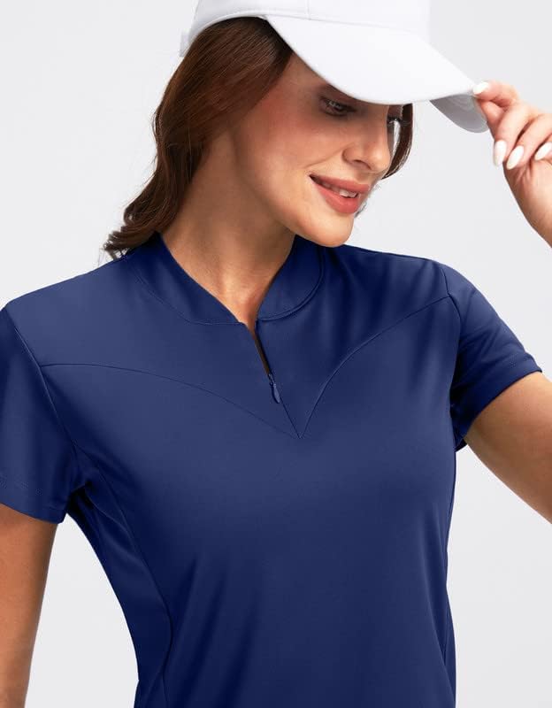 Santiny ženska golf majica Zip up dri-fit kratki rukav polo majice upf50 + tenis Golf vrhovi za žene casual