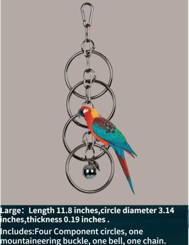 Parrot isporučuje igračka od nehrđajućeg čelika sa zvonom za ptičju kavezu Viseći kavez za ujeda Privjesak