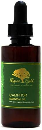 2,2 oz sa staklom kampu Camphor Esencijalno ulje tečno zlato čista organska prirodna aromaterapija