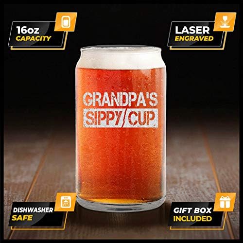 shop4ever® Dedina Sippy šolja gravirana limenka piva staklo smešno promovisano u poklon dede