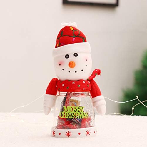 NUOBESTY Božić Candy tegle pliš snjegović Doll Candy Box Clear plastike Candy Organizator za kolačiće keks